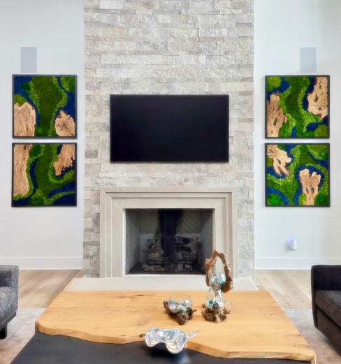 updated fire place